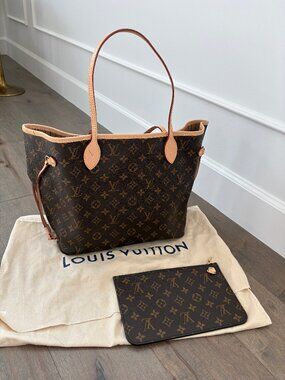 Louis Vuitton MM Neverfull Monogram Beige interior + Pochette